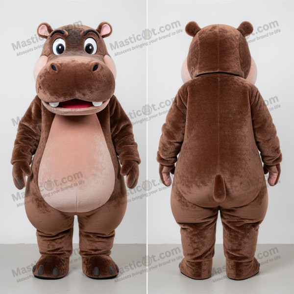 Mascotă hipopotam maro căptușită - Masticot.com