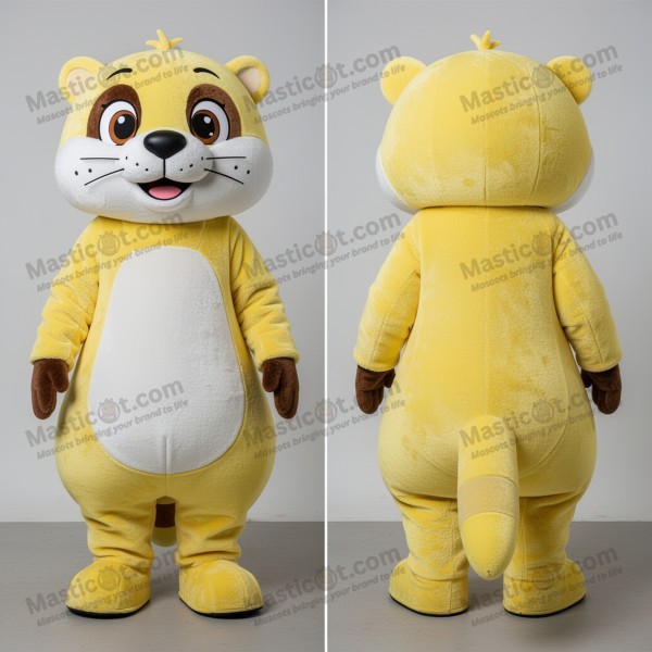 Lemon yellow playful otter mascot - Masticot.com