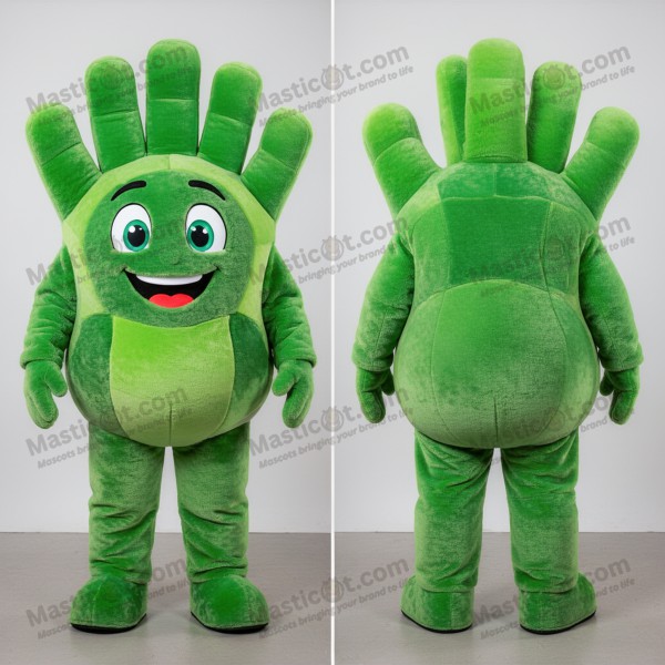 Zelený plyšový maskot míče pro házenou - Míč na házenou -