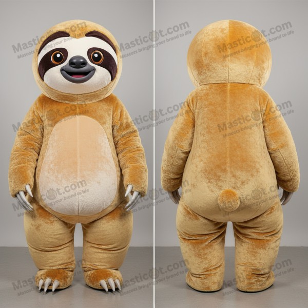 Golden plush broad shouldered giant sloth mascot - Giant Sloth - MASTICOT_8733 - Masticot.com