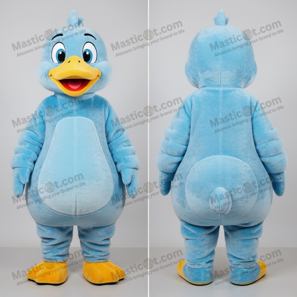 Sky blue fluffy goose mascot - Goose - Masticot.com