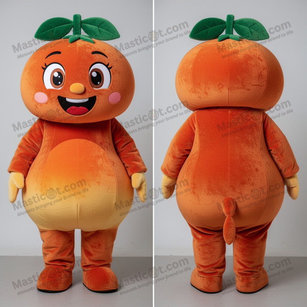 Rust orange cheerful mandarin mascot - Masticot.com