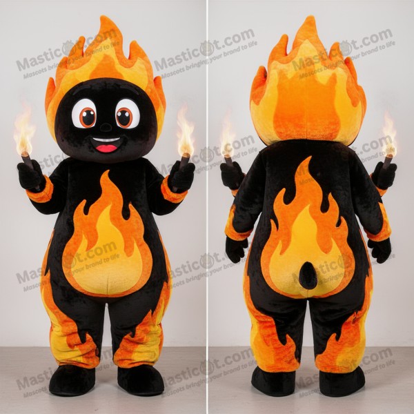 Deep blue shimmering fire eater mascot - Masticot.com