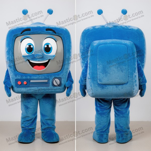 Boneco de televisão em veludo azul safira - Masticot.com