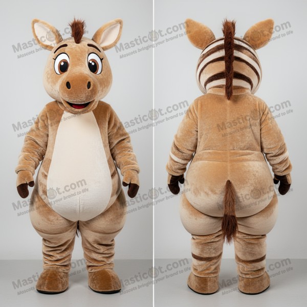 Tan striped quagga mascot - Masticot.com