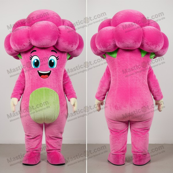Vivid green plush broccoli mascot - Masticot.com