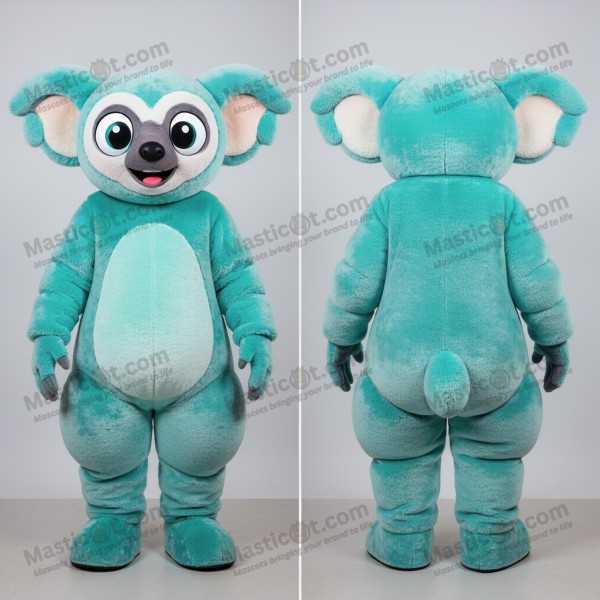 Hravý turkosový maskot lemura - Masticot.com