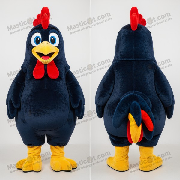 Cocoș mascota de pluș albastru marin - Masticot.com