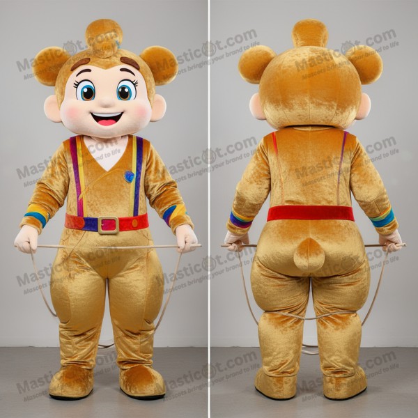 Golden plyssete linevandrer maskot - Masticot.com