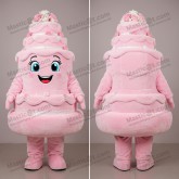 Rosa fluffy lagdelte bryllupskake-maskot - Bryllupskake - MASTICOT_8904 - Masticot.com