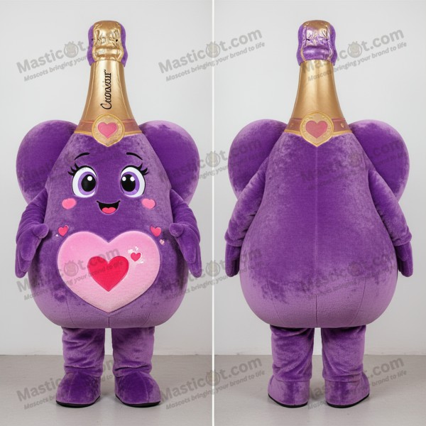 Lilla champagne bobler maskot - Masticot.com