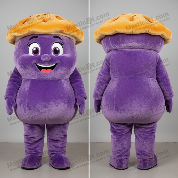Glossy Purple Cartoon Shepards Pie Mascot - Masticot.com