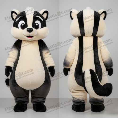 Creamy Cartoon Skunk Mascot - Masticot.com