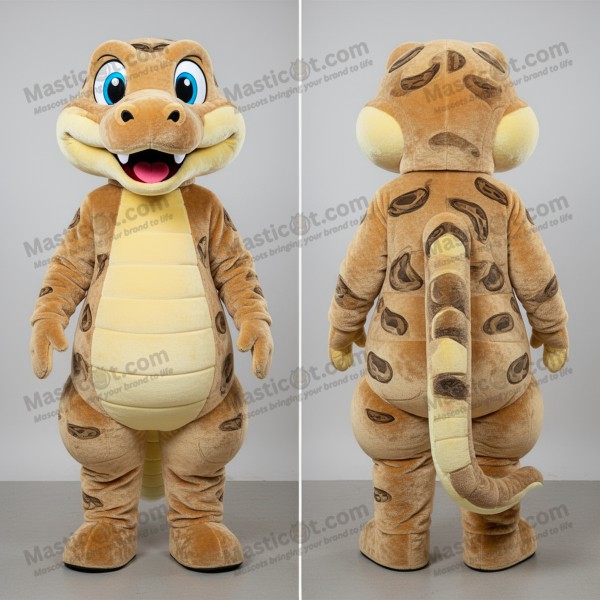 Tan Sleek Cartoon Python Mascot - Masticot.com