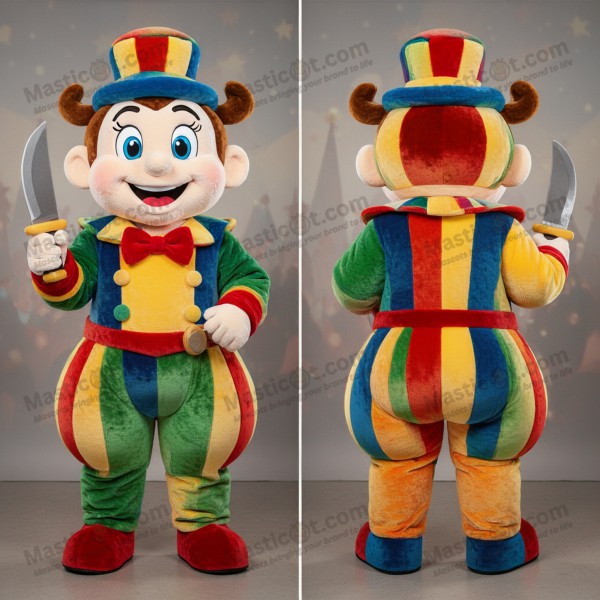 Navy & Gold Circus Knife Thrower Mascot - Masticot.com