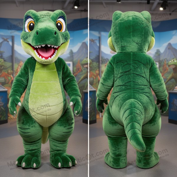 Maskotka utahraptor – radosny dinozaur w kolorze leśnej