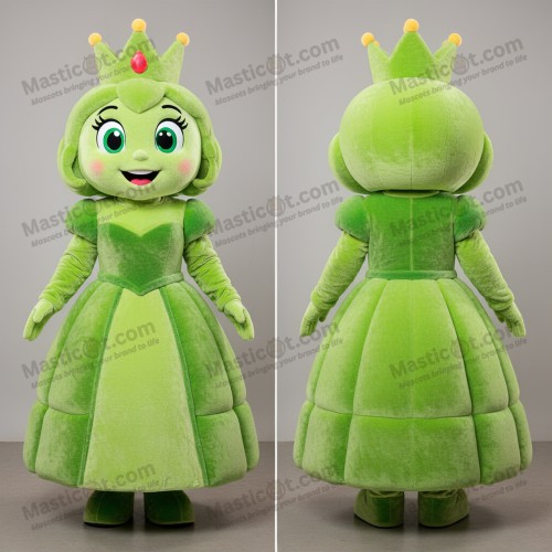Lime Green Velvety Queen Mascot - Queen - MASTICOT_9053 - Masticot.com