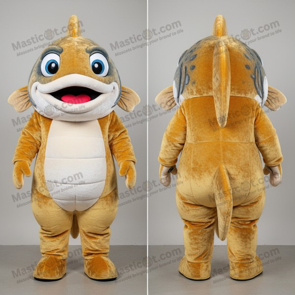 Golden Gleaming Piranha Mascot - Masticot.com