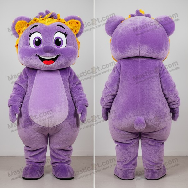 Lavender Rounded Cartoon Nachos Mascot - Masticot.com