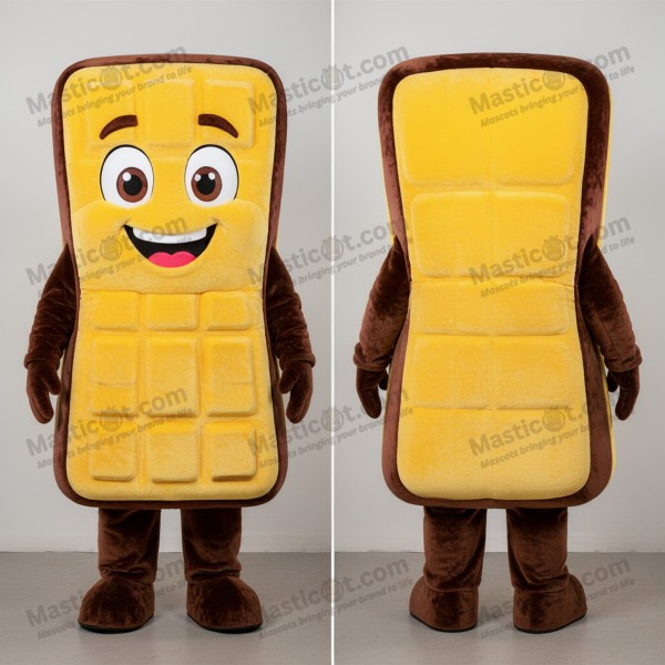 Golden Velvety Chocolate Bar Mascot - Masticot.com
