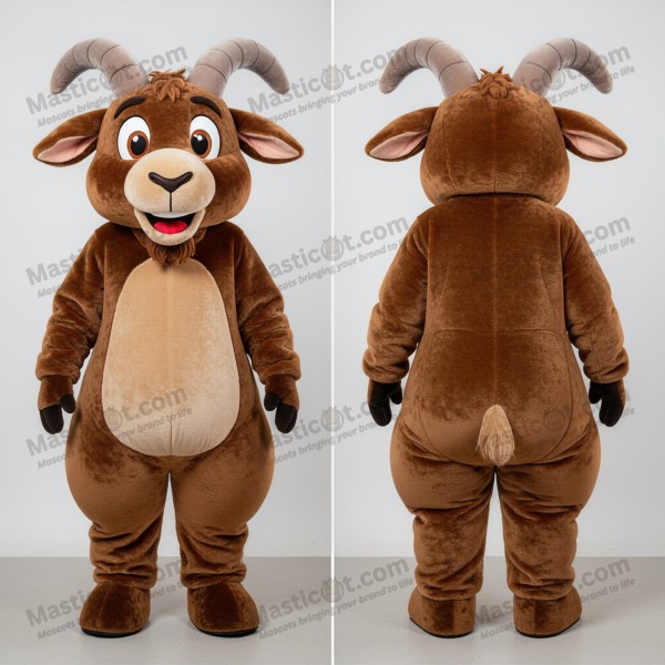 Ivory Wedding Dress Goat Mascot - Masticot.com