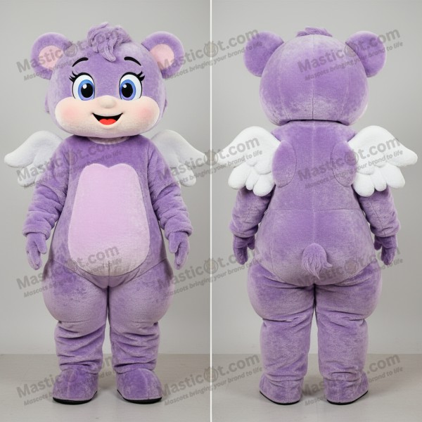 Lavender Velvety Cartoon Cupid Mascot - Masticot.com