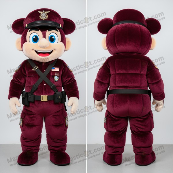 Crimson velvet marine recon mascot - Masticot.com