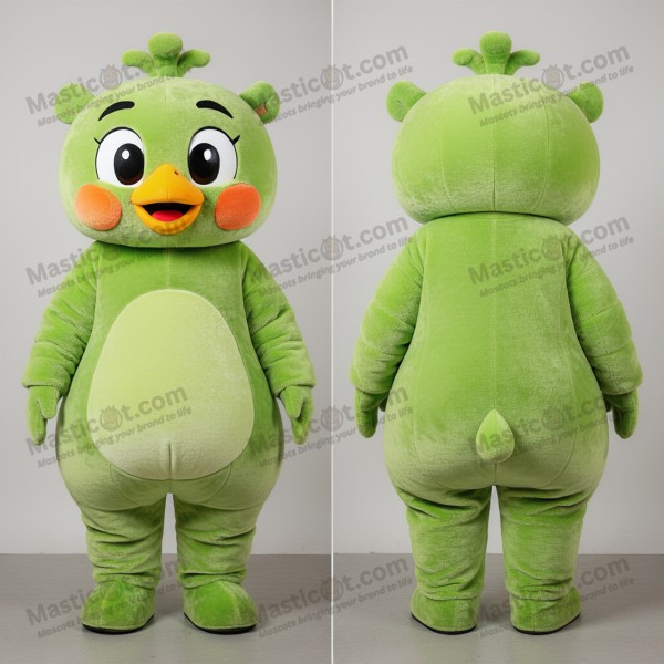 Lime Green Padded Mandarin Mascot - Masticot.com
