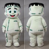 Mascotte Frankenstein en Velours Blanc Brodé - Masticot.com