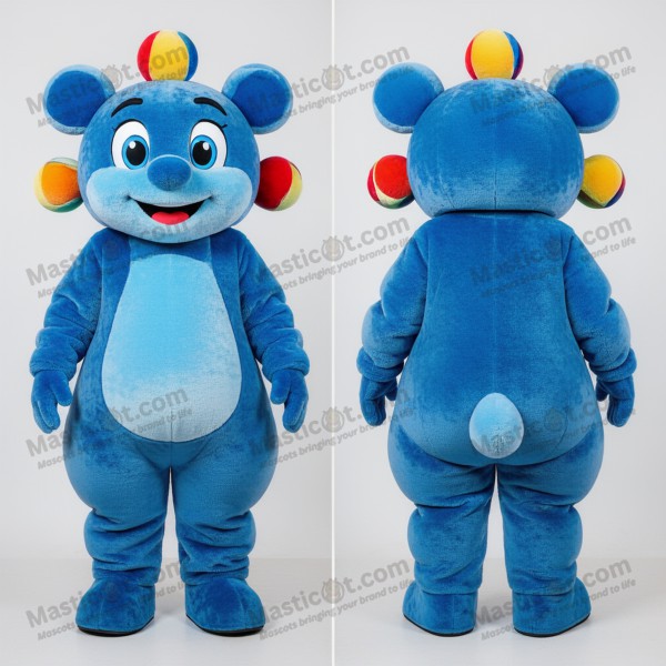 Mascotte Rigolote Bleue en Velours - Juggler - Masticot.com