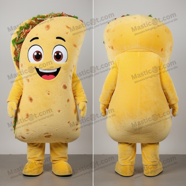 Zlatá usměvavá maskot fajitas - Masticot.com