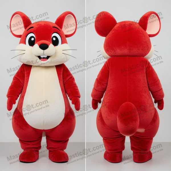Mascotă Chinchilla Pufoasă Roșie - Masticot.com