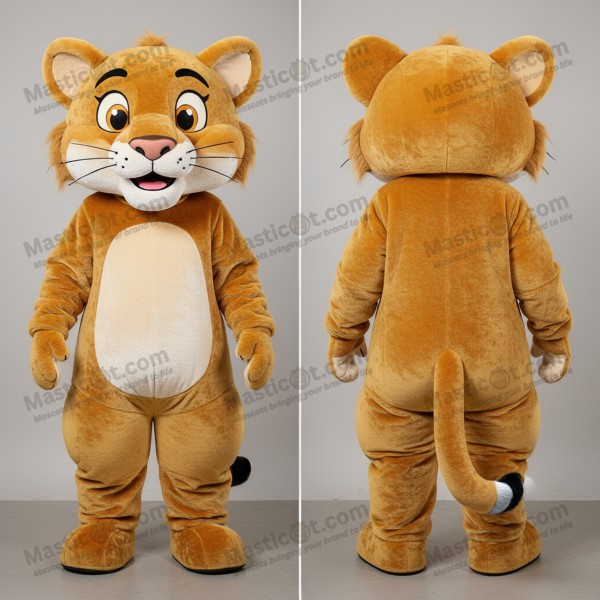 Golden Velvety Mountain Lion Mascot - Masticot.com