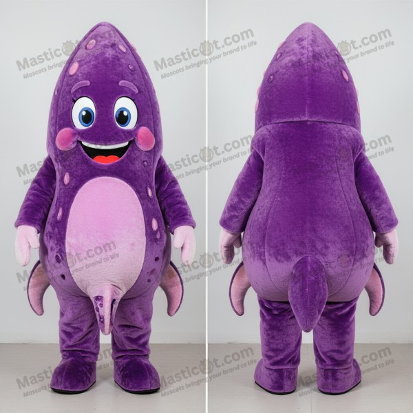 Mascotă Plușată Violetă de Calamar Prăjit - Masticot.com