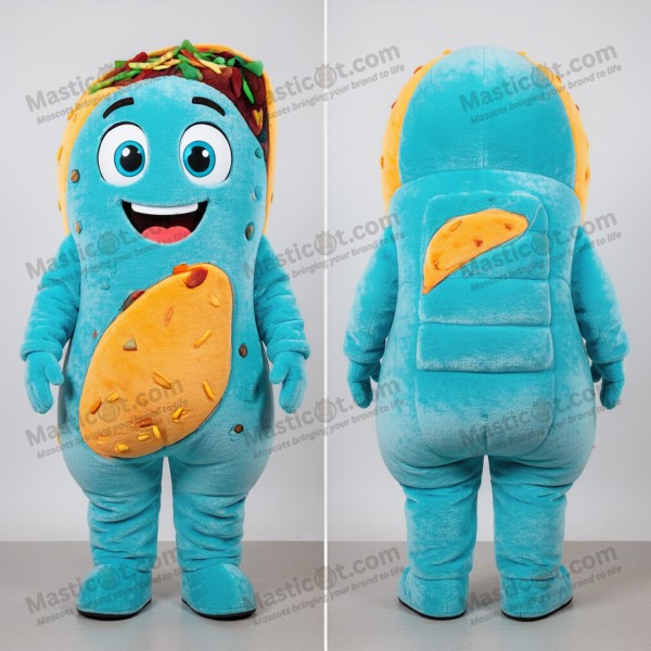 Cyan Velvety Nachos Mascot - Masticot.com
