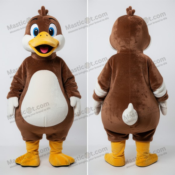 Brown fluffy goose mascot - Masticot.com