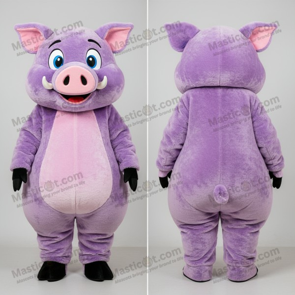 Lavender Velvety Sow Mascot - Masticot.com
