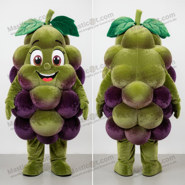 Olive Green Plump Grape Mascot - Masticot.com