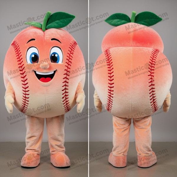 Ferskenfiltet baseballball-maskot - Masticot.com