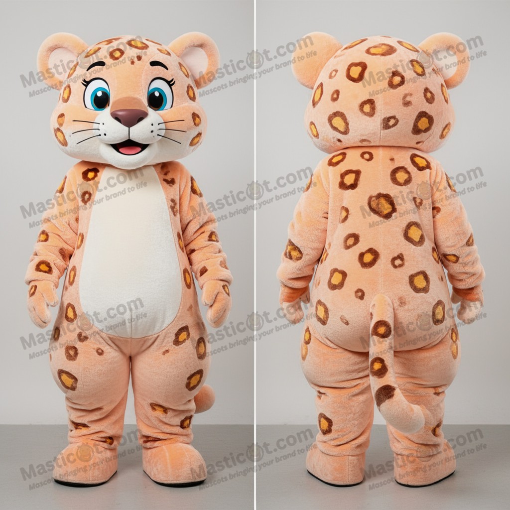 Myk leopardmaske i ferskenfarge - Leopard - MASTICOT_9208 - Masticot.com