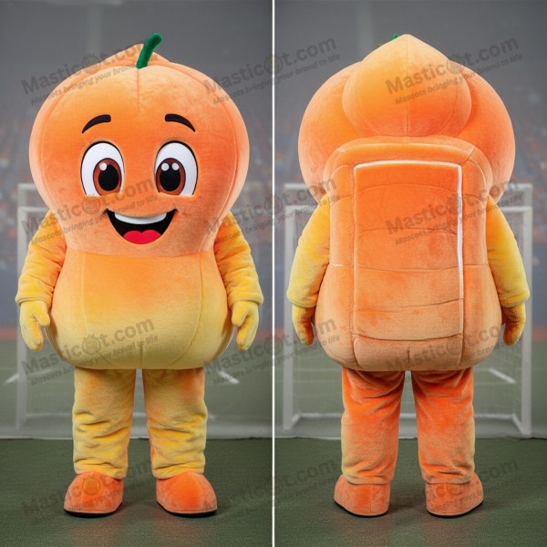 Peach Colored Wedding Dress Soccer Goal Mascot -