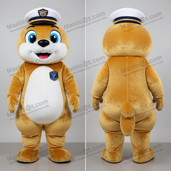 Gold Gleaming Cartoon Navy Seal Mascot - Masticot.com