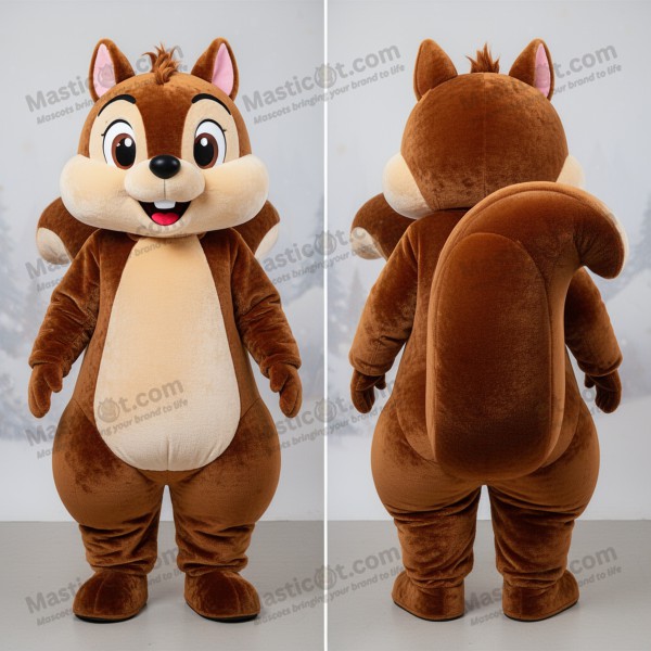 Velvety Brown Forest Squirrel Mascot - Masticot.com