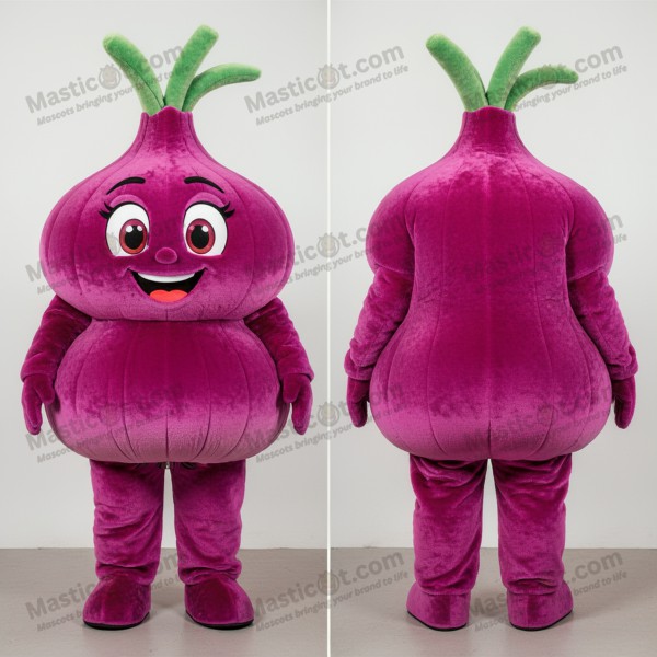 Magenta Velvety Onion Mascot - Masticot.com