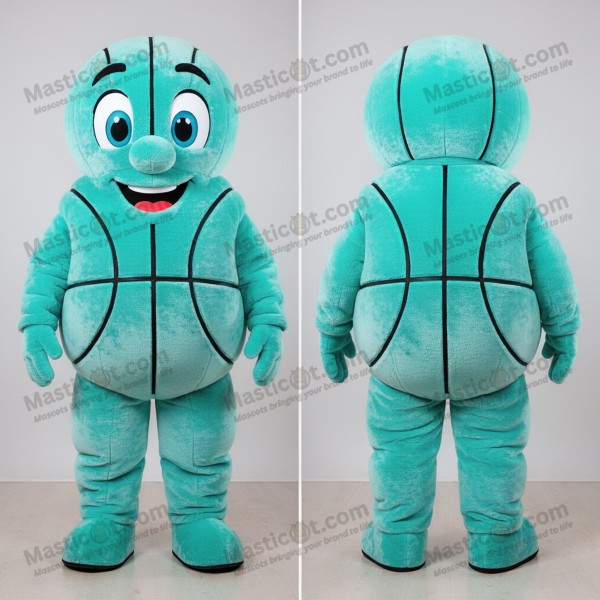Turkis Tegnefilm Basketballbold-Maskot - Masticot.com