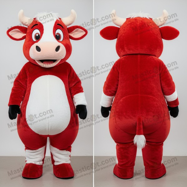 Red Spotted Hereford Cow Mascot - Masticot.com