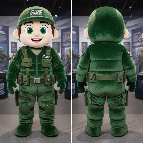 Bosgroene heldhaftige GI Joe mascotte - Masticot.com