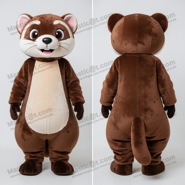 Mascotă Feret Fermecător Maro Ciocolatiu - Masticot.com