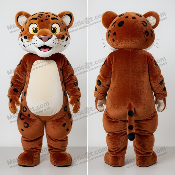 Rust orange expressive jaguar mascot - Masticot.com