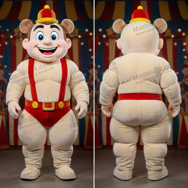Marineblå Muskuløs Sterkmanns Mascot - Masticot.com